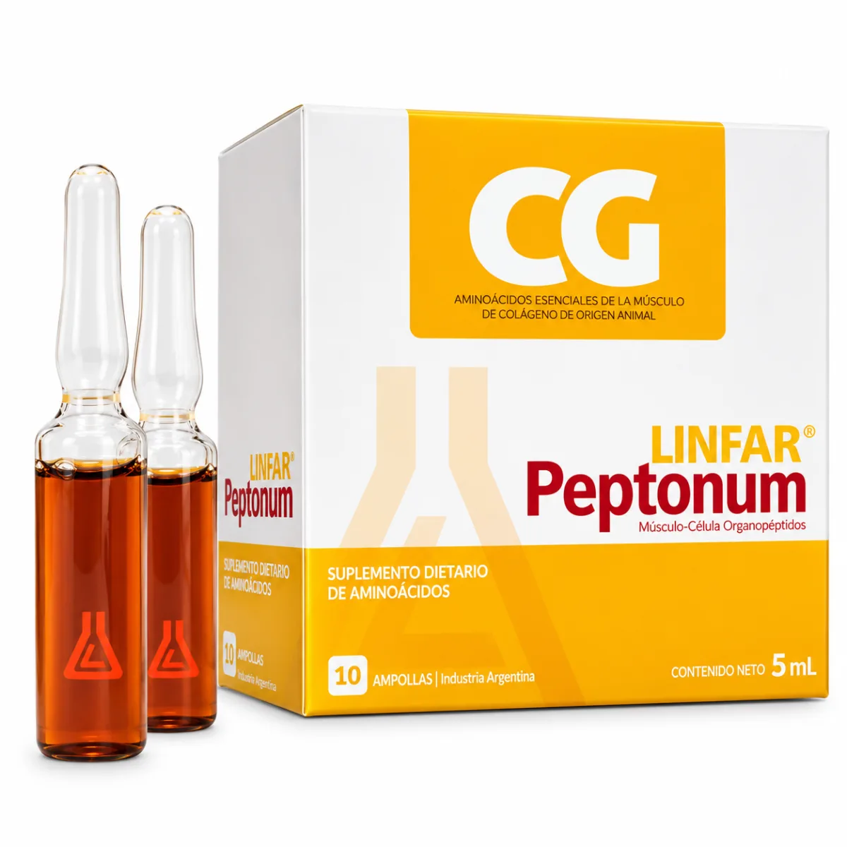 PEPTONAS CG SOLUCION (GENERICO) 5ML X 10 UND. - LINFAR