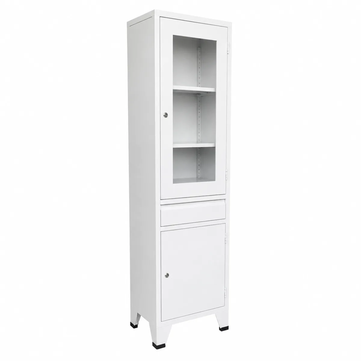 VITRINA DE METAL AMOBLADO CON CAJONES (1 CUERPO) X 01 UND. - NACIONAL