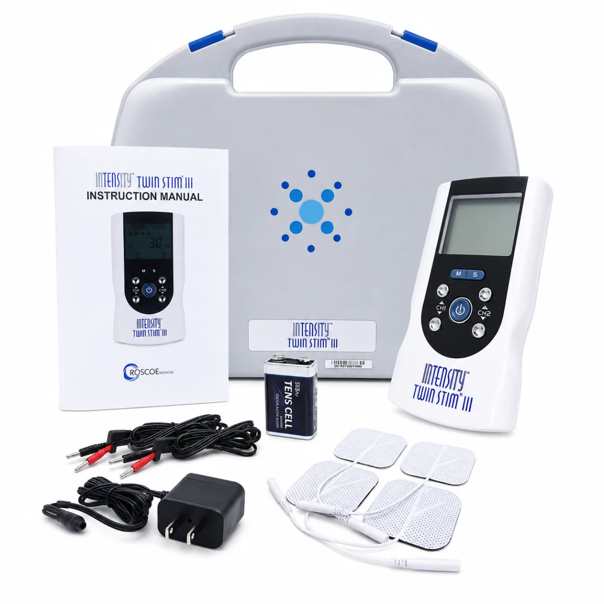 TENS /EMS TWIN (4 ELECTRODOS) PILA Y CORRIENTE X 01 UND. - INTENSITY