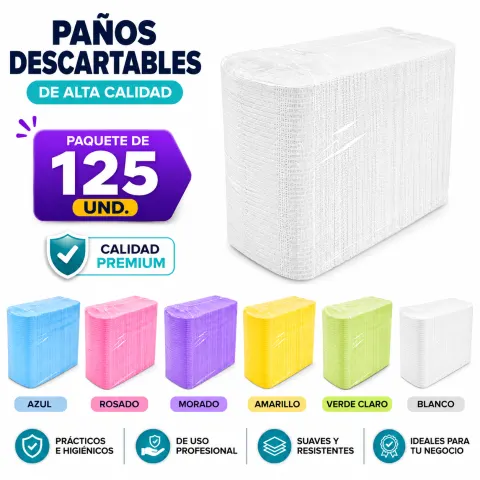 CAMPOS DESECHABLES (46 CM X 33 CM) X 125 UND. - ROYAL BIBS