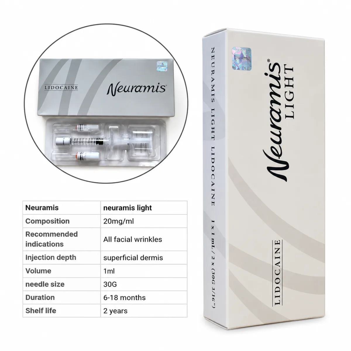 ACIDO HIALURONICO LIDOCAINE (LIGHT) 1ML X 01 UND. - NEURAMIS