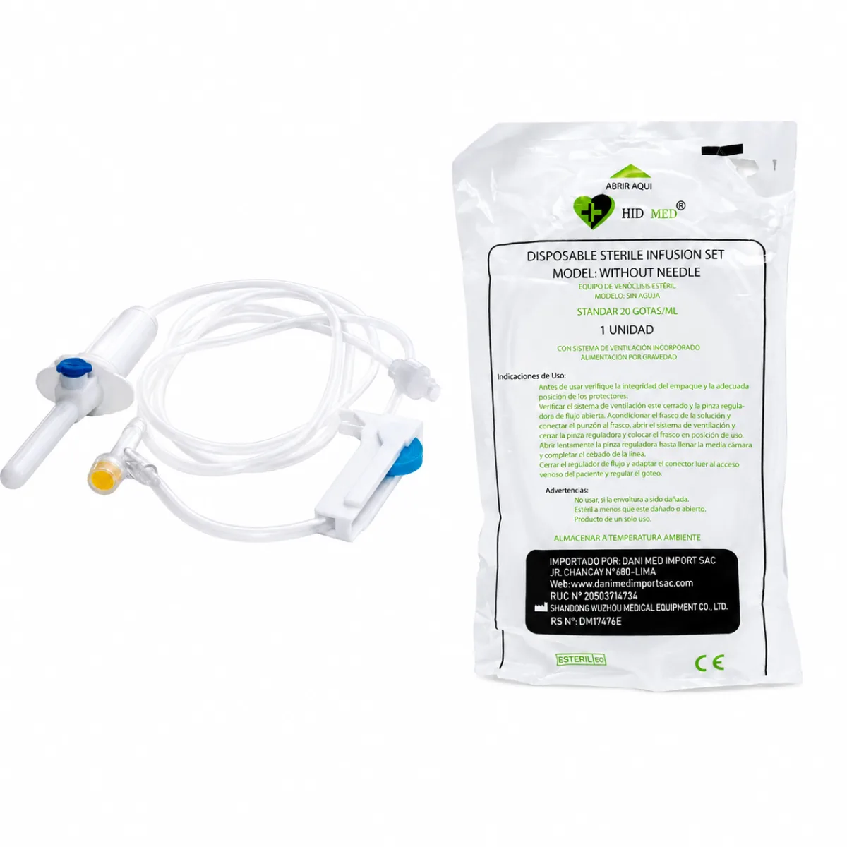 EQUIPO DE VENOCLISIS ESTERIL (20 GOTAS) X 01 UND. - HID ME