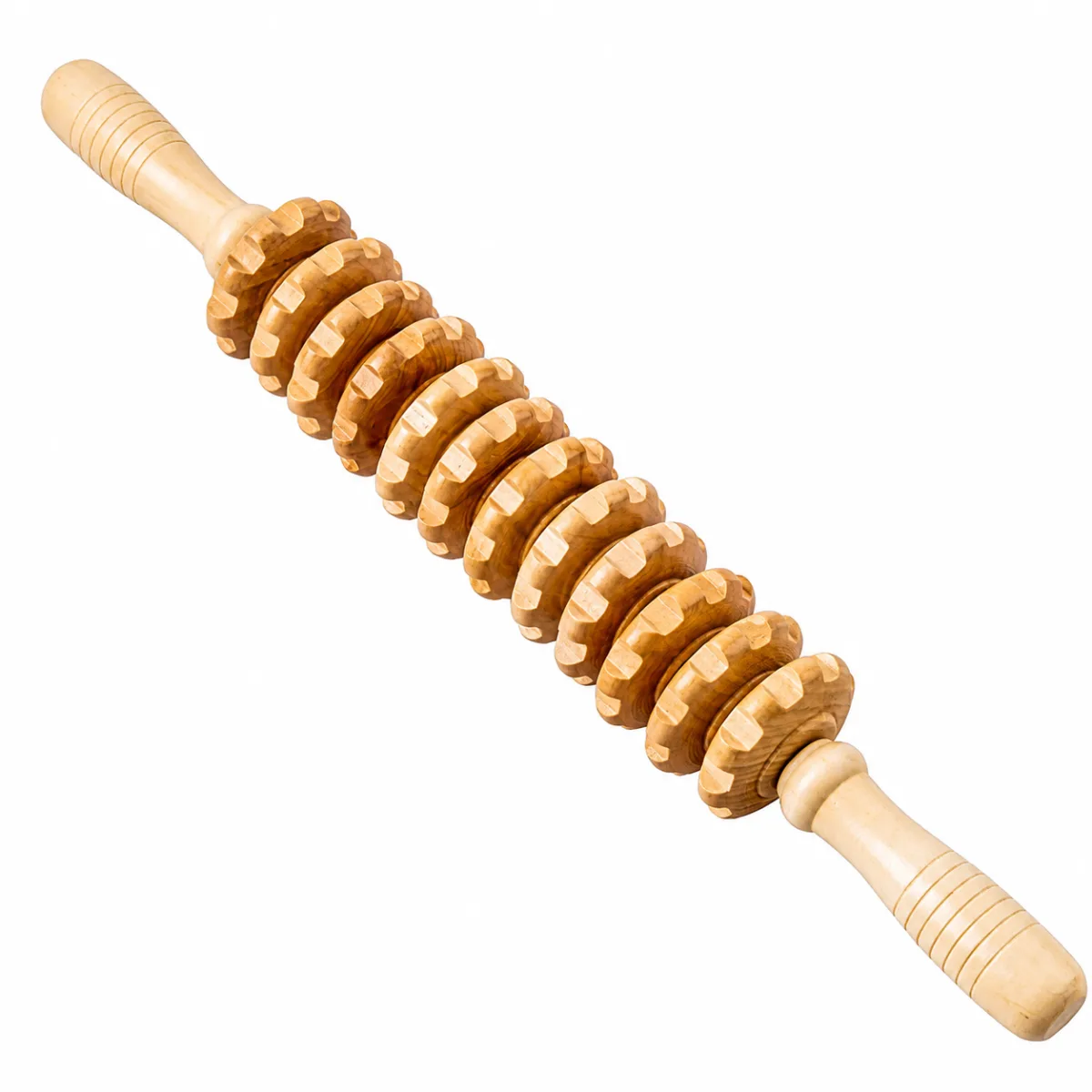 MASAJEADOR DE MADERA FLEXIBLE (12 RODILLOS) X 01 UND. - NACIONAL