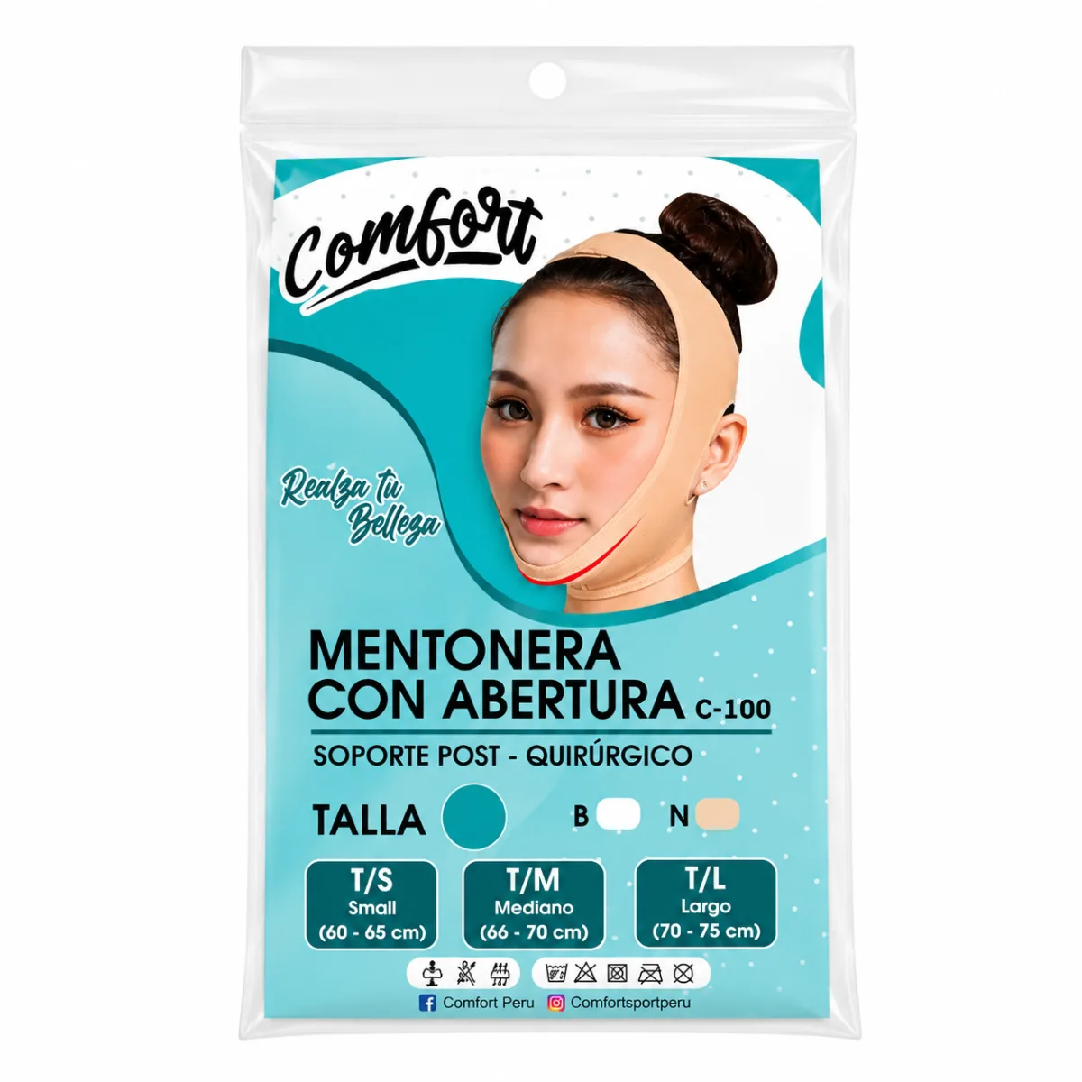 MENTONERA CON ABERTURA (C-100) X 01 UND. - COMFORT