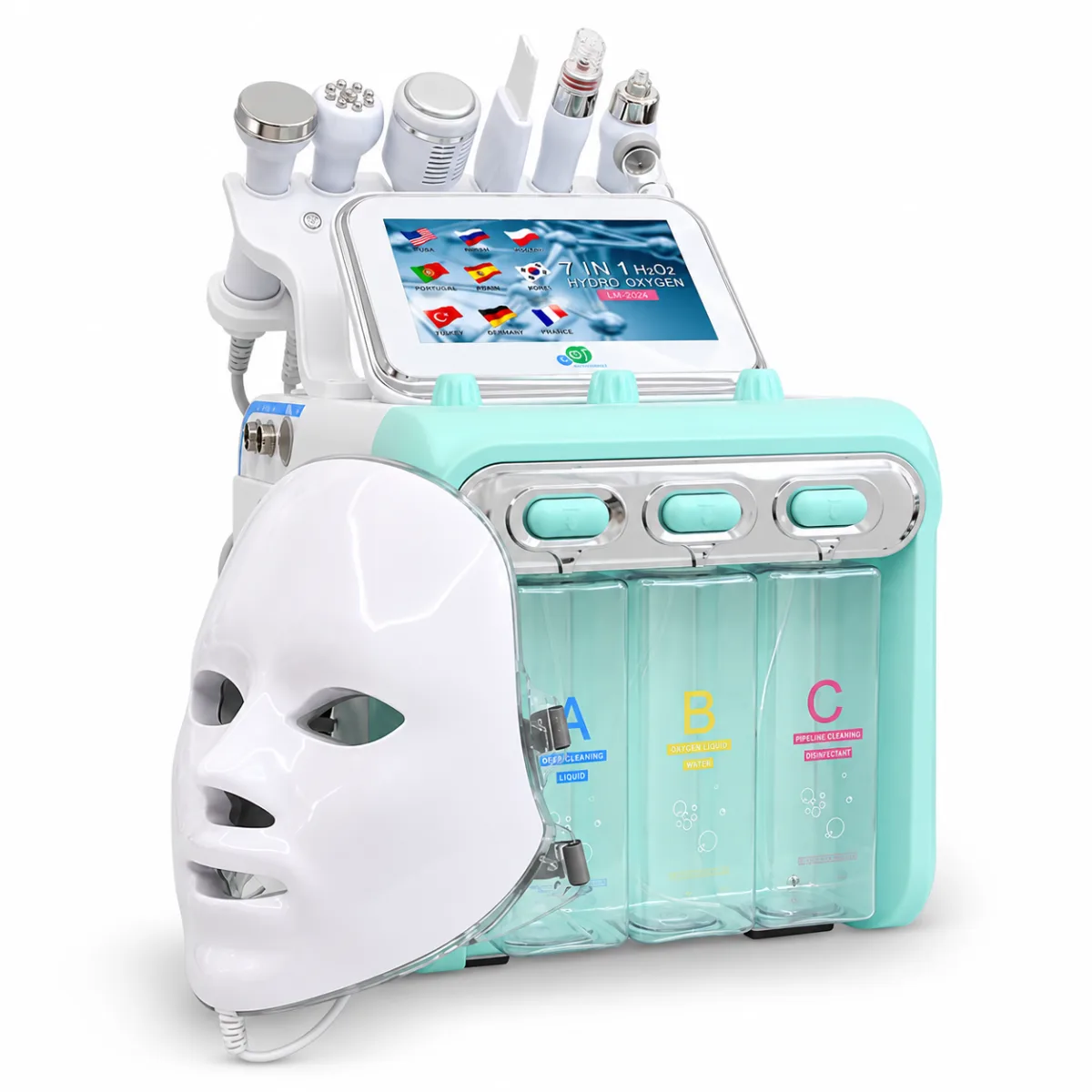HYDROFACIAL DERMOABRASIÓN MULTIFUNCIONAL 7 EN 1 CON ACCESORIOS